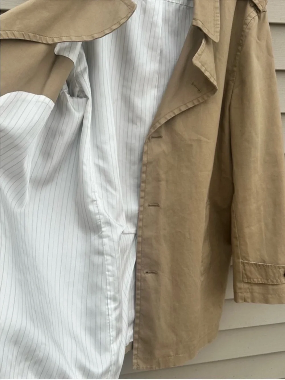 Banana Republic khaki trench coat jacket men’s XL